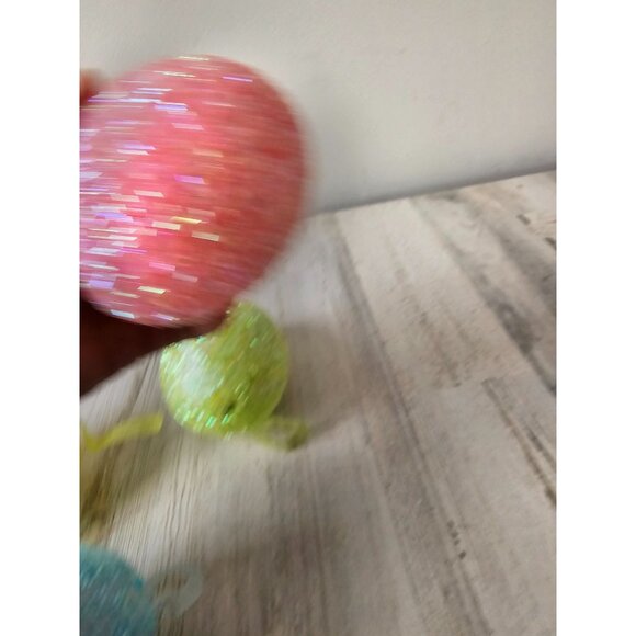 Large sequin glitter egg ornament Easter spring decor green pink blue sparkle - Picture 12 of 12